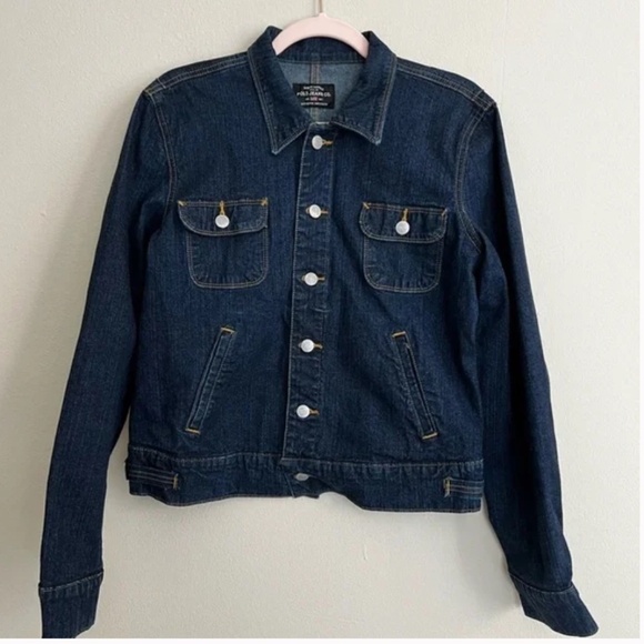 Ralph Lauren Polo Jeans Co. Dark Wash Jean Jacket (Fits Med -Large) 90's Y2k - Picture 1 of 10
